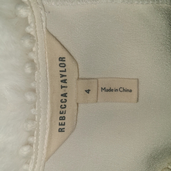 Rebecca Taylor Cream Pleated Ruffled Blouse - Picture 5 of 9